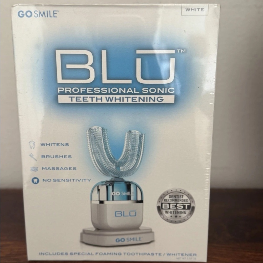 BLU Sonic Teeth Whitening Device - White